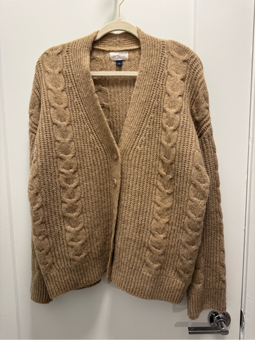 Universal Thread Cable Knit Cardigan - Tan